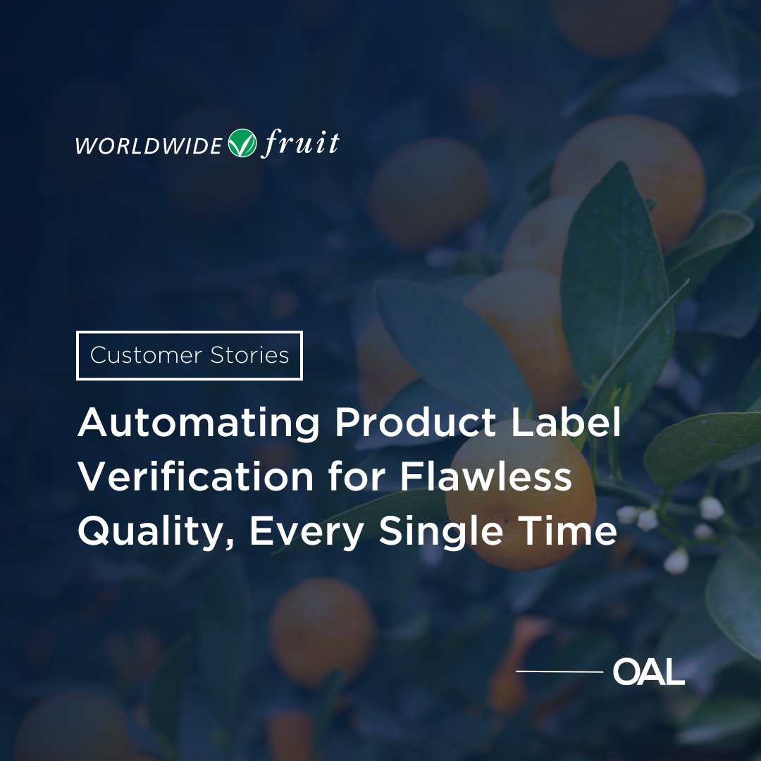 OALgroup's tweet image. Too many &quot;near misses&quot;?
Learn how @WorldwideFruit1 automated product #labelverification with OAL.
With no more human errors, their complex operations now ensure the right packaging, date code, and origin for each apple: oalgroup.com/case-study/wor…
#Sustainability #innovation