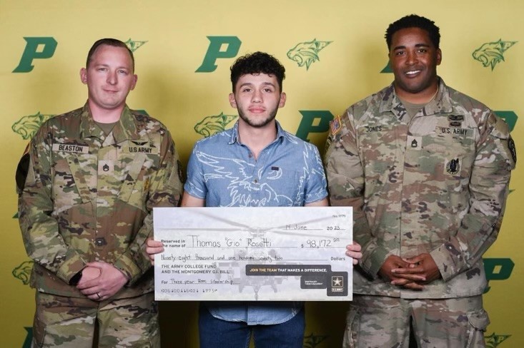 WVUAROTC1867's tweet image. Shout out to Thomas "Gio" Rosetti of Little Egg Harbor, NJ. He was awarded a 3-year National Scholarship and will be part of the Mountaineer Battalion this fall. Climb to Glory, Mr. Rosetti! #wvu #ArmyROTC #ClimbtoGlory @4thBdeArmyROTC