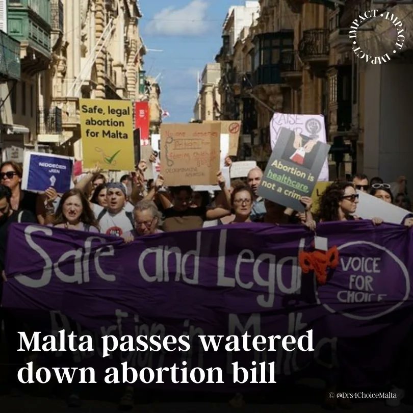 🇲🇹 #Malta will ease its total abortion ban, but only to allow the procedure in cases of risk to a patient's life.