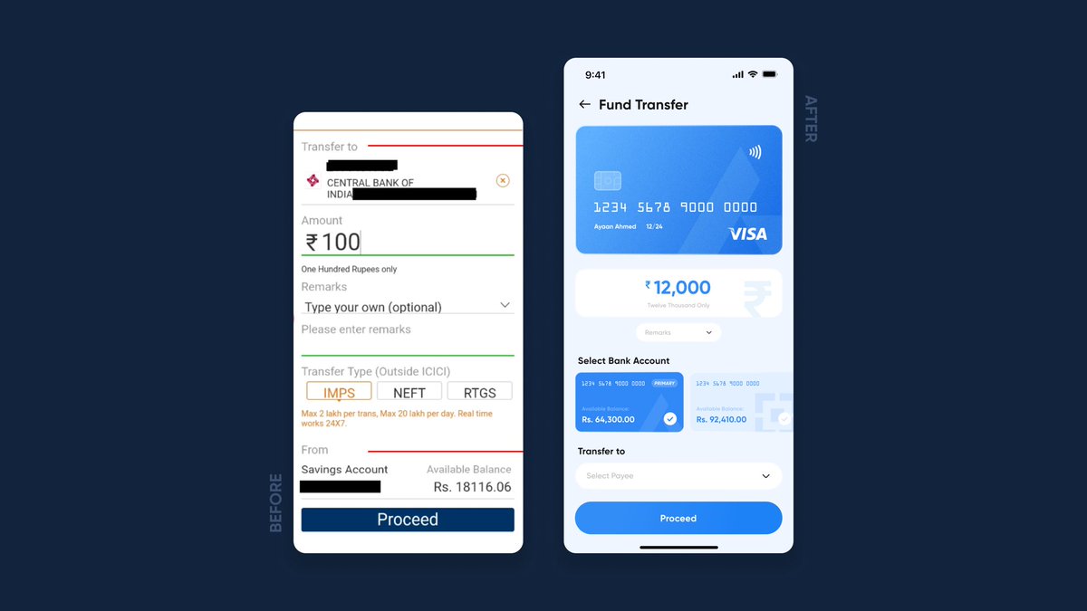 ayaannahmedd's tweet photo. (2/2)
#UIDesign #BankingUI #UserInterface #UserExperience #Redesign #Design #DesignInspiration #DigitalBanking #UXUIChallenge #DesignDrug #DesignFeedback #UXImprovement #DesignCommunity #UXGoals #BankingRedesign #DesignThinking #CreativeDesign #UserCentricDesign https://t.co/hKgdGfd0Fk