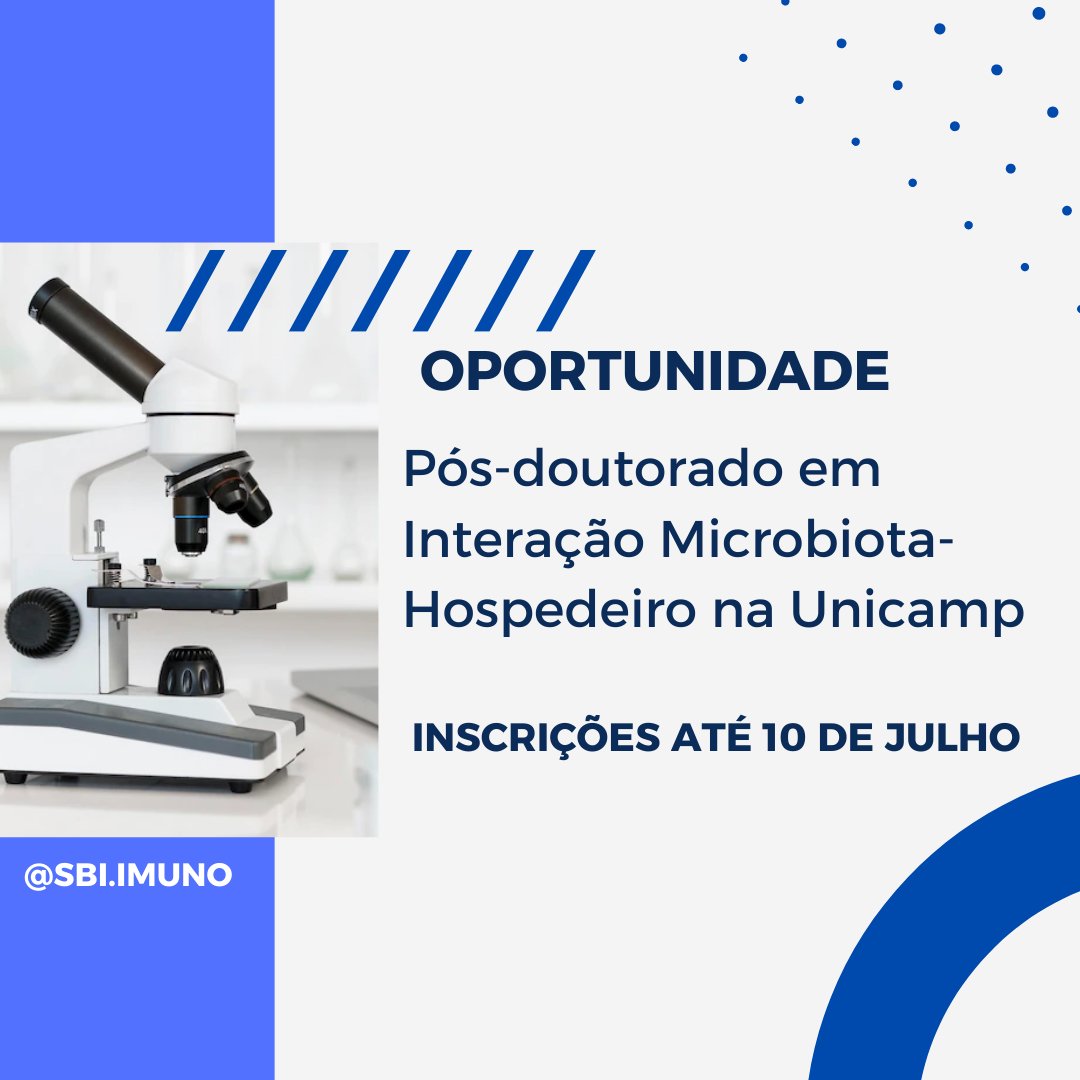 SBI - Imunologia (@sbi_imuno) on Twitter photo Pós-doutorado em Interação Microbiota-Hospedeiro na Unicamp.
Saiba mais em: mla.bs/5d14b891
<a href="/VinoloM/">Marco Vinolo</a> <a href="/HostEpigenetics/">Microbiome-Host Epigenetics Lab</a> Pós-doutorado em Interação Microbiota-Hospedeiro na Unicamp.
Saiba mais em: mla.bs/5d14b891
<a href="/VinoloM/">Marco Vinolo</a> <a href="/HostEpigenetics/">Microbiome-Host Epigenetics Lab</a>
