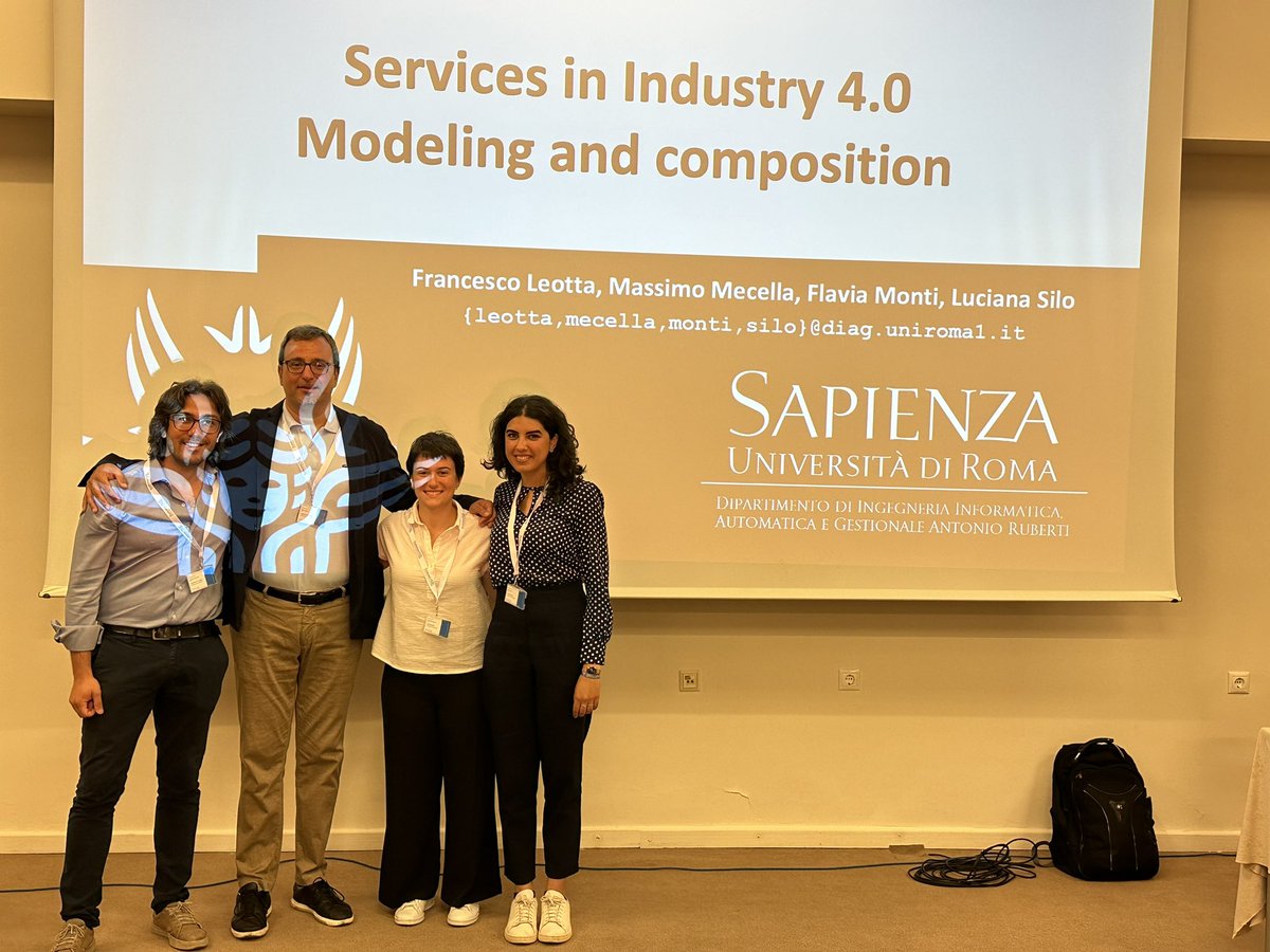 mecellone's tweet image. Thanks to #summersoc2023 for inviting us to give a tutorial on I4.0 and services
A great experience and a wonderful community
With @__fleotta @iaiauno Luciana Silo
Supported (also) by MICS spoke 8