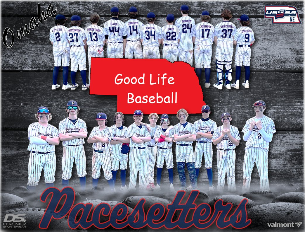 pacesetters2027's tweet photo. The boys compete in the Good Life Baseball Tournament this weekend. First pool game is Thursday 7:45pm at Westview HS. If you cannot make it, watch every pitch live on @GCsports  #earneverything @PacesettersBB @GoodLifeTourney @USSSABSBL  
Full Schedule: https://t.co/srcgpOJAc1 https://t.co/cU6Zksg188