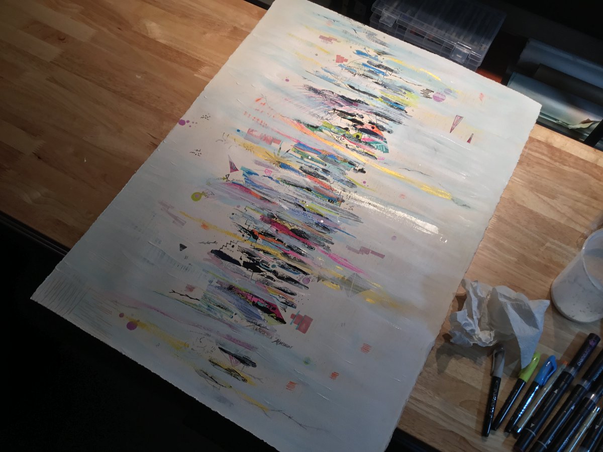AndreaLiquidArt's tweet image. The process in pics.  Document yours when you can.  #artistprocess #maximalist #contemporaryart #artroomsapp #ooak #mixedmedia #abstractartist #newyorkartist #andrealiquidart #texture #boldcolors #interiordecor #wallartforsale arthouse330.com