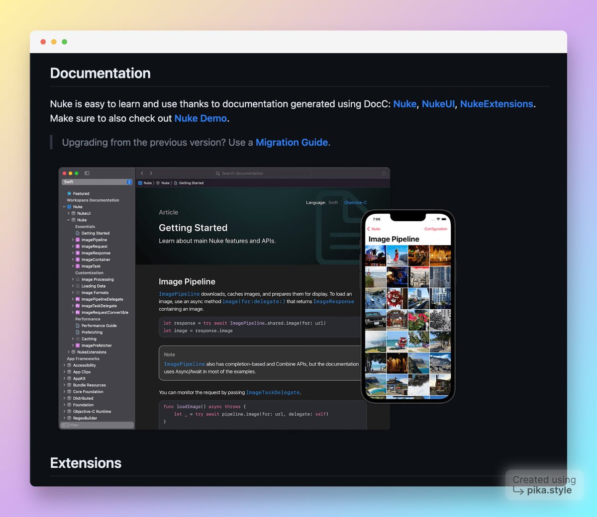 iOSDevTools's tweet image. Supercharge your app with @a_grebenyuk&apos;s Nuke, rapid and efficient image handling. From broad format support to limitless customization, Nuke has got your back. Dive into an error-free world of image management with automated testing! #SwiftDev #iOSImageHandling 📲🖼️