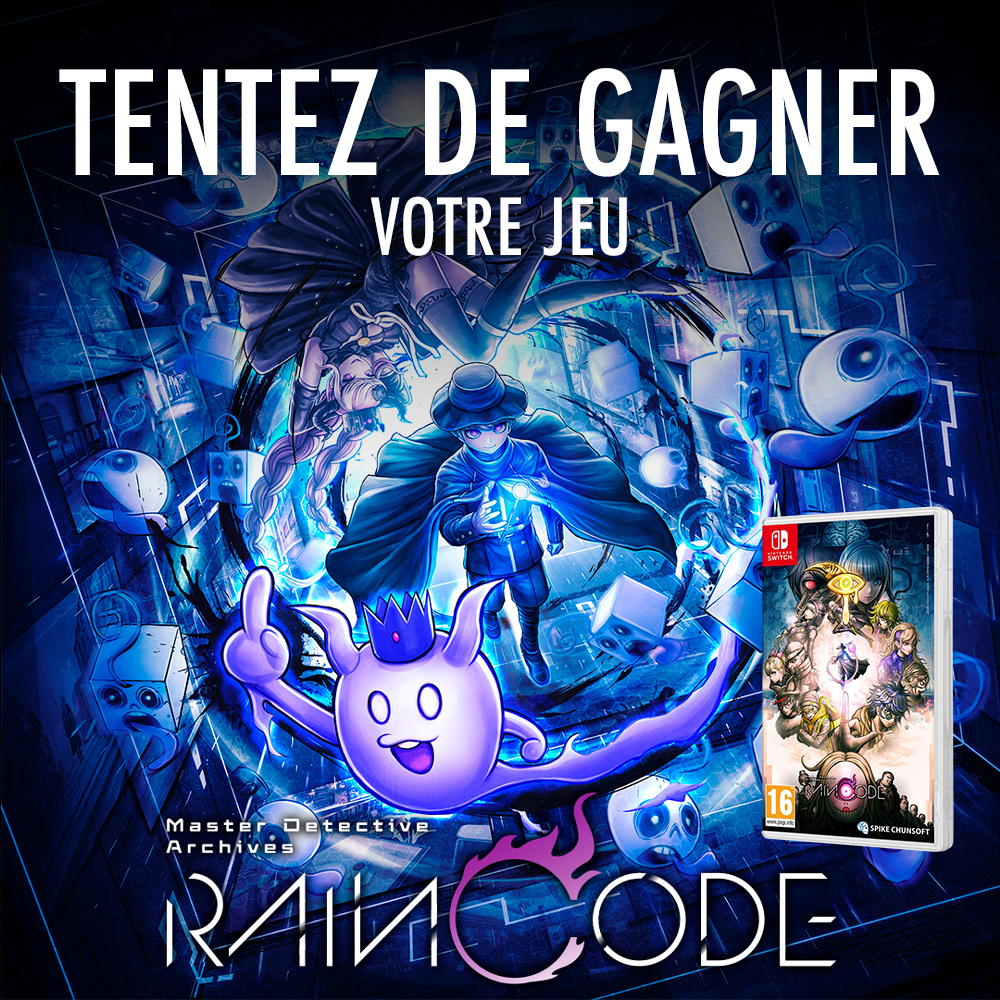 Master Detective Archives: RAIN CODE sort cette semaine 🔥 Et à cette occasion on vous fait gagner deux jeux !

Pour participer : ⁣⁣
🔎 Like, RT et Follow <a href="/Micromania_Fr/">Micromania-Zing</a>
🔎 Mentionne en réponse un ami avec #MicromaniaRaincode⁣⁣

TAS des gagnants dans 7 jours !