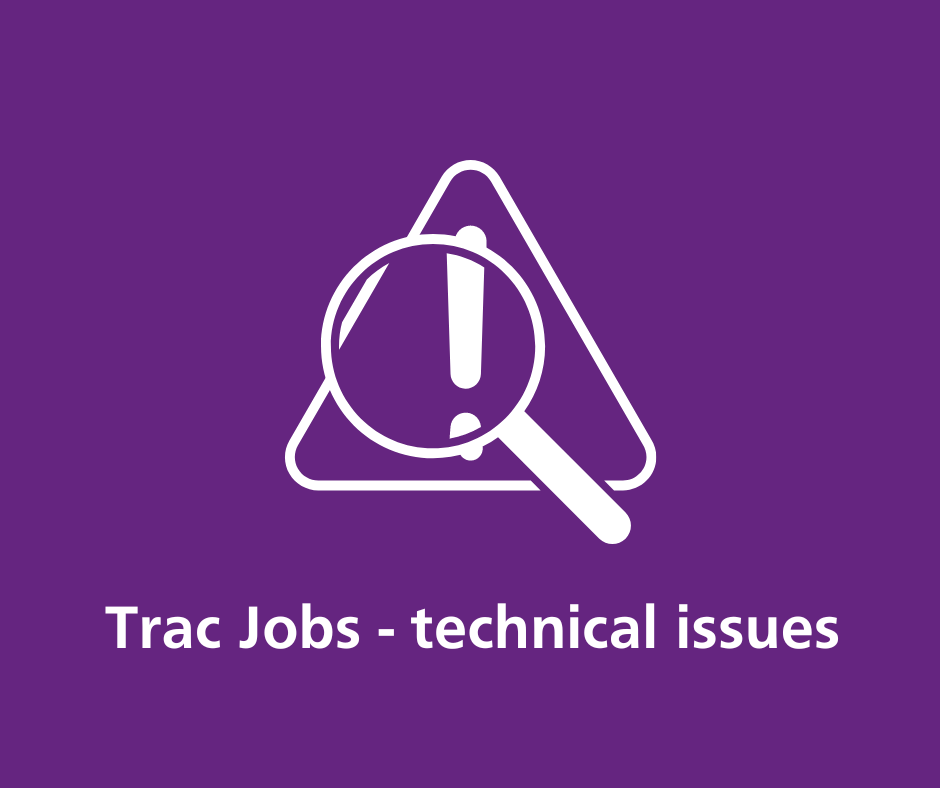 Applying for a job with us? We're aware of a nationwide temporary issue with Trac Jobs which may affect you being able to access or submit job applications. Trac is working hard to resolve the issues as soon as possible. Apologies for any inconvenience.