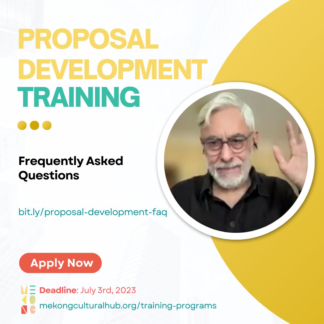 We are happy to share with you a summary of the Q&amp;A on the Open Call for #TrainingProgam: Proposal Development on June 27th. If you have any further questions regarding the call, you are always welcome to chat with MCH.
Please click here to read more: mekongculturalhub.org/training-progr…