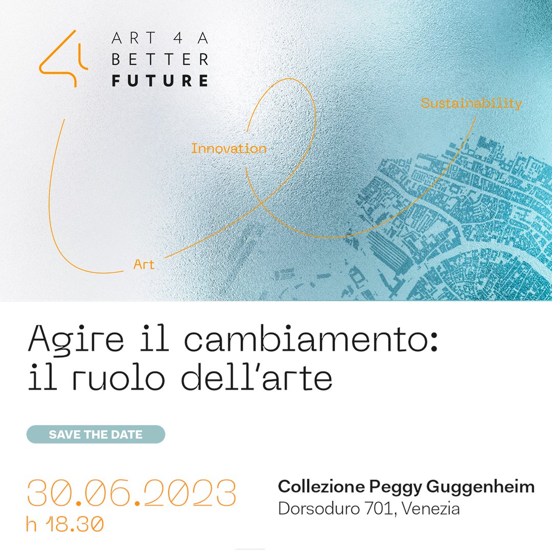 "Agire il cambiamento: il ruolo dell'arte": a new series of talks dedicated to the theme of sustainability and art as an agent of change kicks off on June 30 at 6:30p.m. at the <a href="/GuggenheimPGC/">Peggy Guggenheim Collection</a>  in Venice. We will be there, will you? 👉bit.ly/3pszAg7