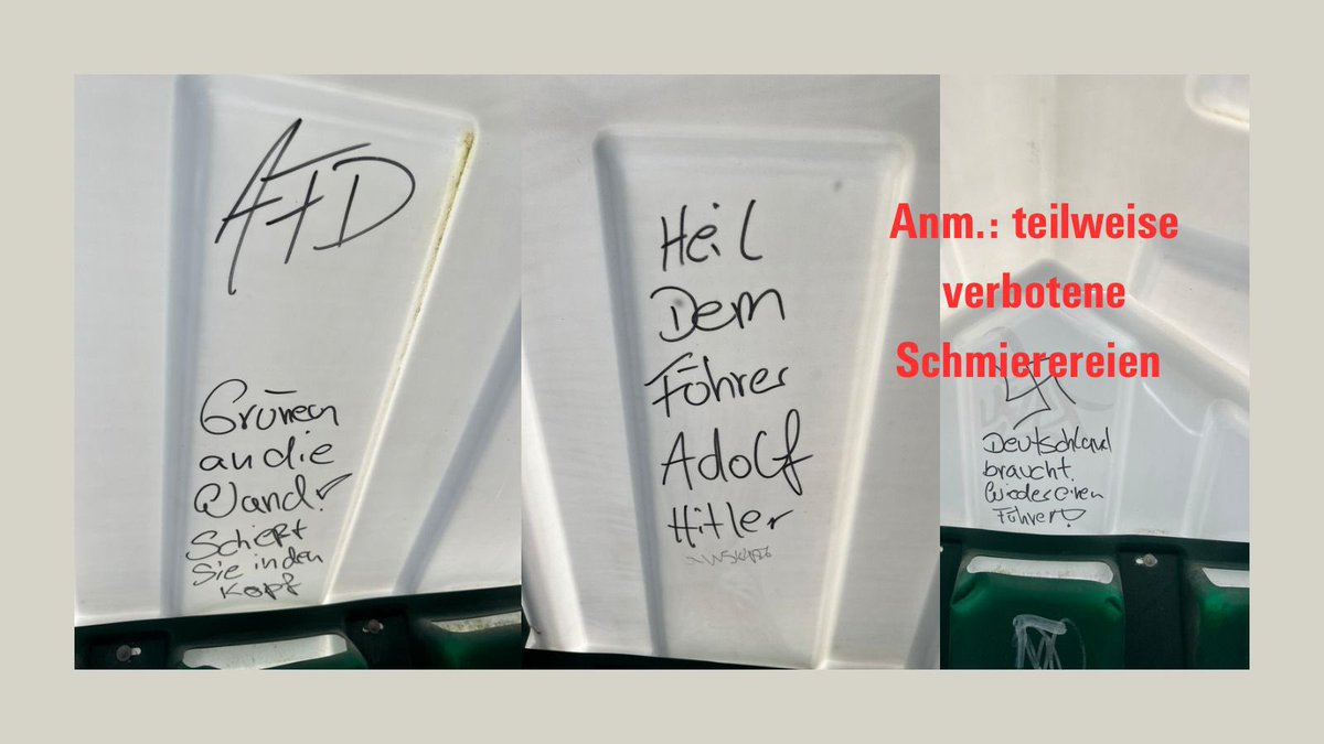 SLichtermann's tweet photo. Stell dir vor du besuchst zwei Tage lang einen Antirassismusworkshop und entdeckst auf den Rückweg nach Hause, irgendwo in Brandenburg, verfassungsfeindliche Parolen. Wir müssen sehr achtsam sein, es sind gefährliche Menschen unter uns. #noAfD https://t.co/LNFEqUVYI9