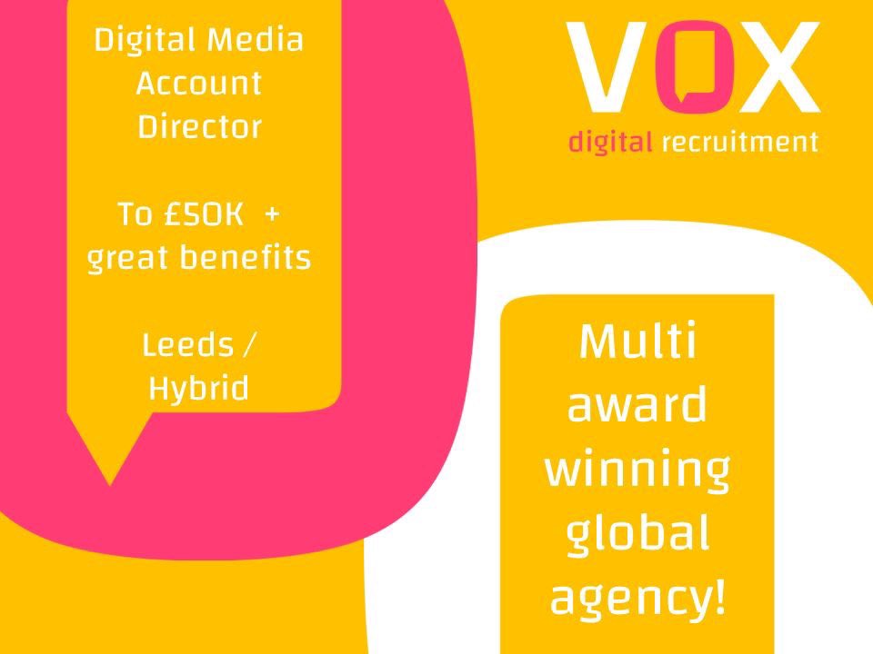 Calling our Yorkshire digital media network 📢

This is a great opportunity to join a small but quickly growing digital media team, working with some fantastic sizeable clients.

lnkd.in/eBrNThyQ

#digitaljobs #yorkshiredigitaljobs #digitalmediaagency #digitalmediajobs