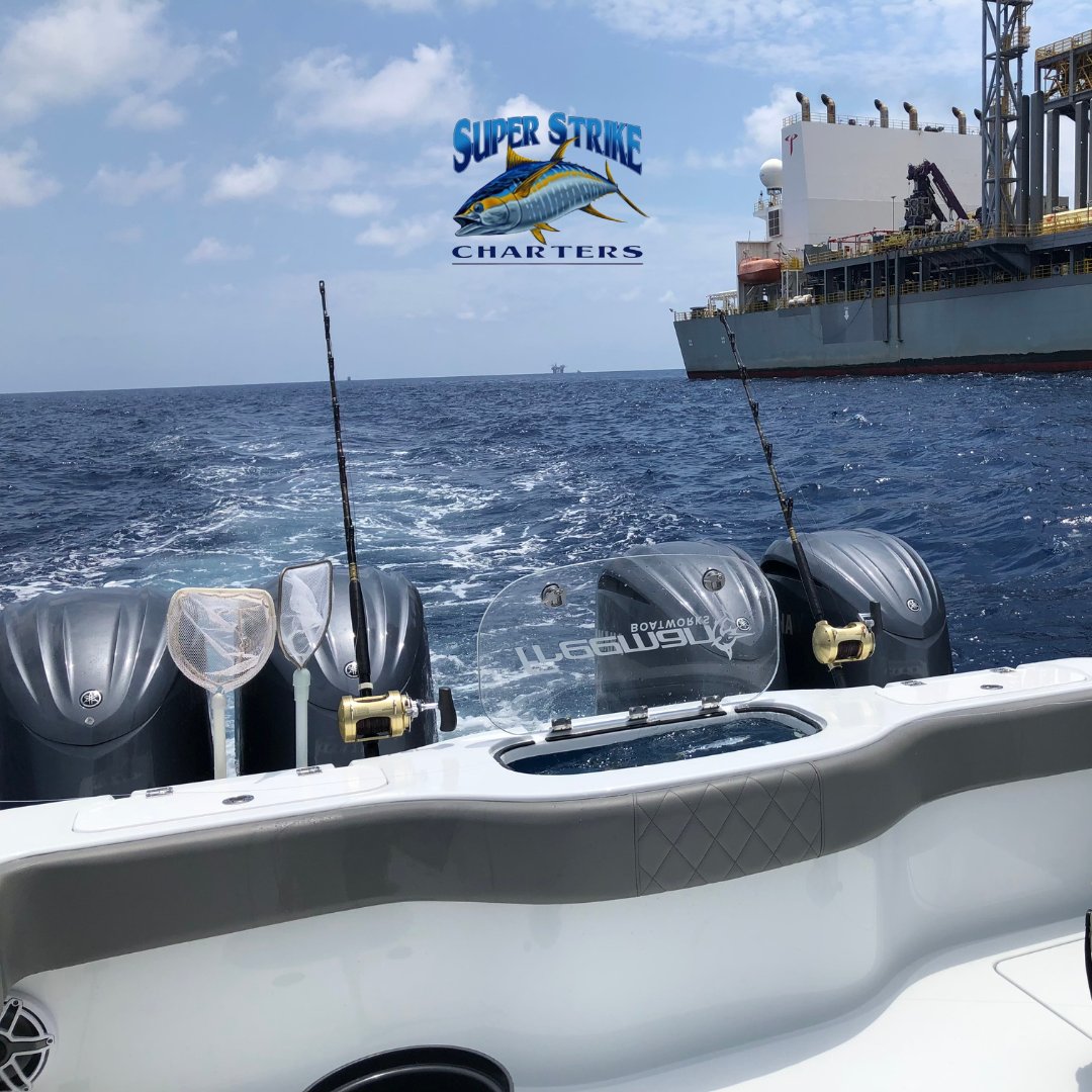 We love Captain Bob's new boat! Functional, sleek, and fast, you'll ride in style with us! 

#fishing #Louisiana #Louisianafishing #tuna #gulfcoast #saltwaterfishing  #fishingcharter #summer #fish #superstrike #superstrikefishingcharter #freemanboatworks #yamahaoutboards