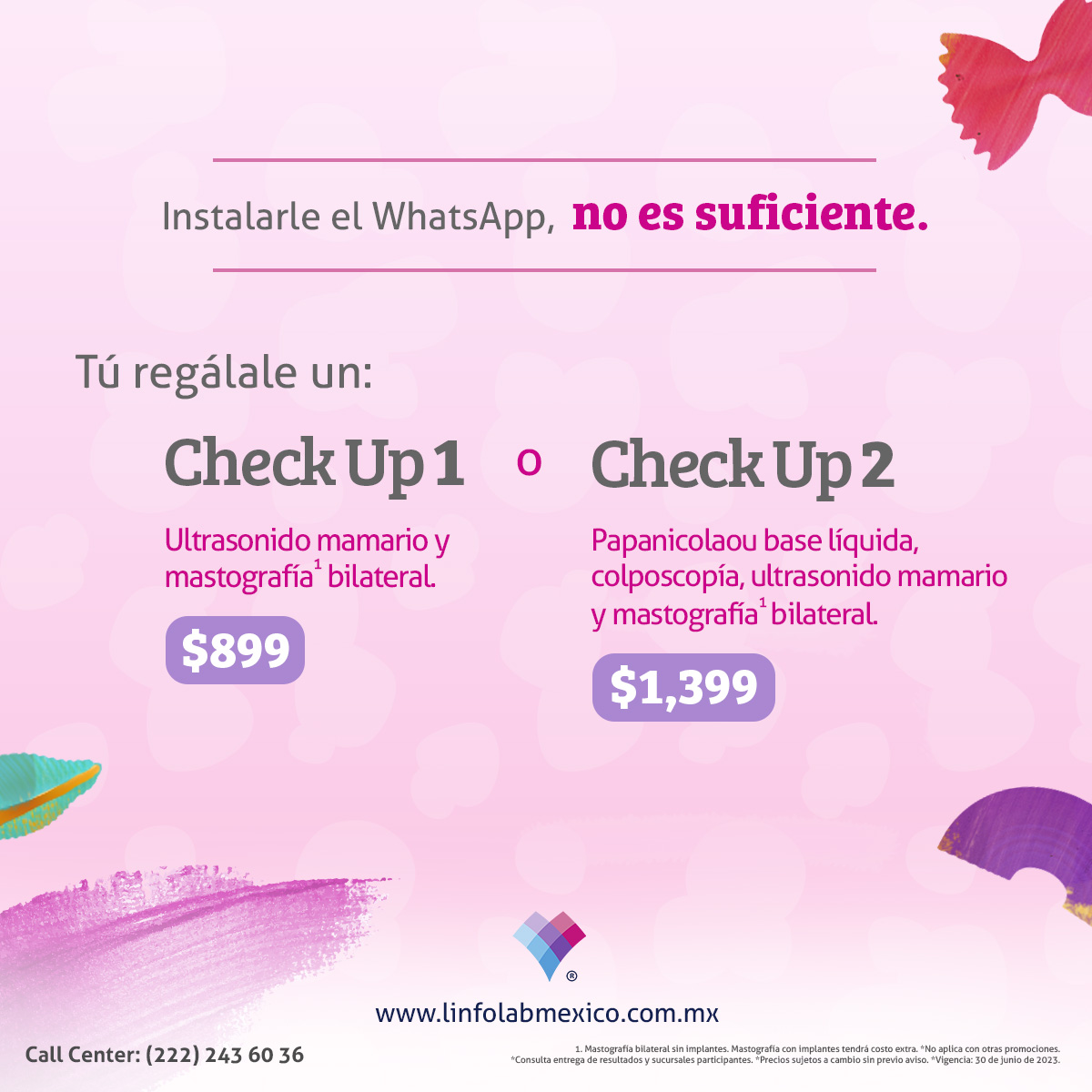 ¡No hay mejor obsequio que un chequeo oportuno!

La salud de mamá, es primero. Aprovecha nuestros precios especiales.

¡Mándanos mensaje para más información!

#saluddelamujer #analisisclinicos #linfolab