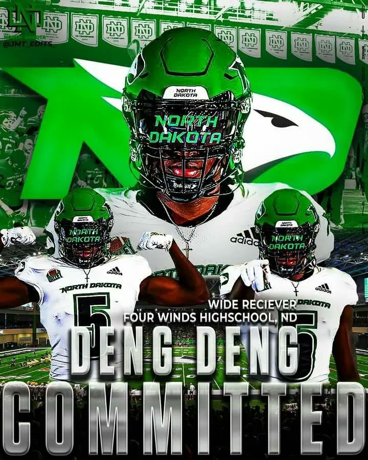 Shout out and congrats to Deng Deng (Spirit Lake Nation), a class of 2024 WR out of Four Winds HS in ND, who announed his commitment to play football at North Dakota.

He has totaled 57 receptions for 1,192 receiving yards (20.9 YPC) &amp; 12 TDs over the past 2 seasons
#NativePreps