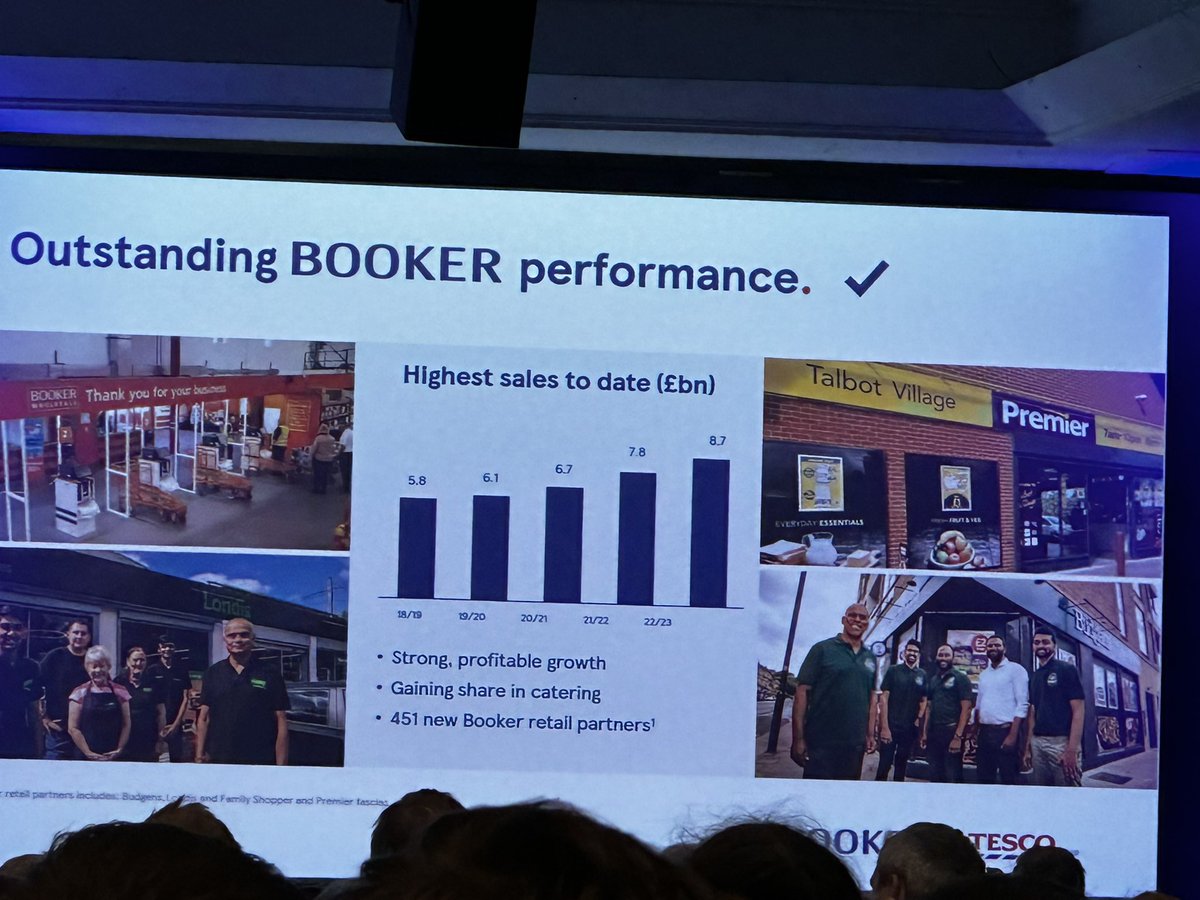 BW_PaulHill's tweet photo. Booker COO Jonny McQuarrie has given a business update, revealing a 50% sales uplift for its Grantham Premier concept store, brand refresh plans for Londis in-store and digital, as well as the success of two dark sites in Stoke and Exeter. #fwdlive https://t.co/YKh5u9gQfb