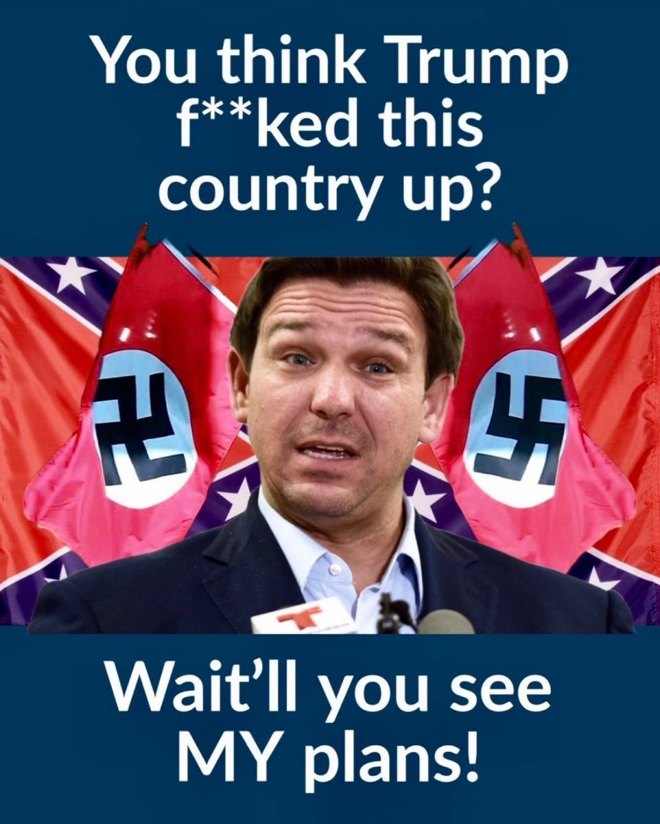 namwella1961's tweet photo. Ron DeSantis decided the best use of his time is to ban books, censor teachers, and go to war with Wokeness.

We had a petty vindictive president.

Let's make sure Ron DeSantis never gets a chance to be one.
#ProudBlue #DeSantisIsADangerToTheUSA Floriduh https://t.co/VJ7b31hXi7