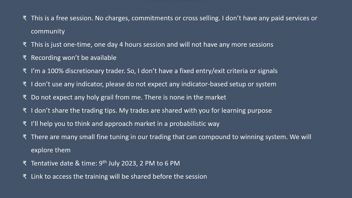 I receive many requests for training & mentorship which I’m not interested to do. However, considering the volume of repeated requests, I’m planning to do a one-time, 4 hours online free session. Here are the details.