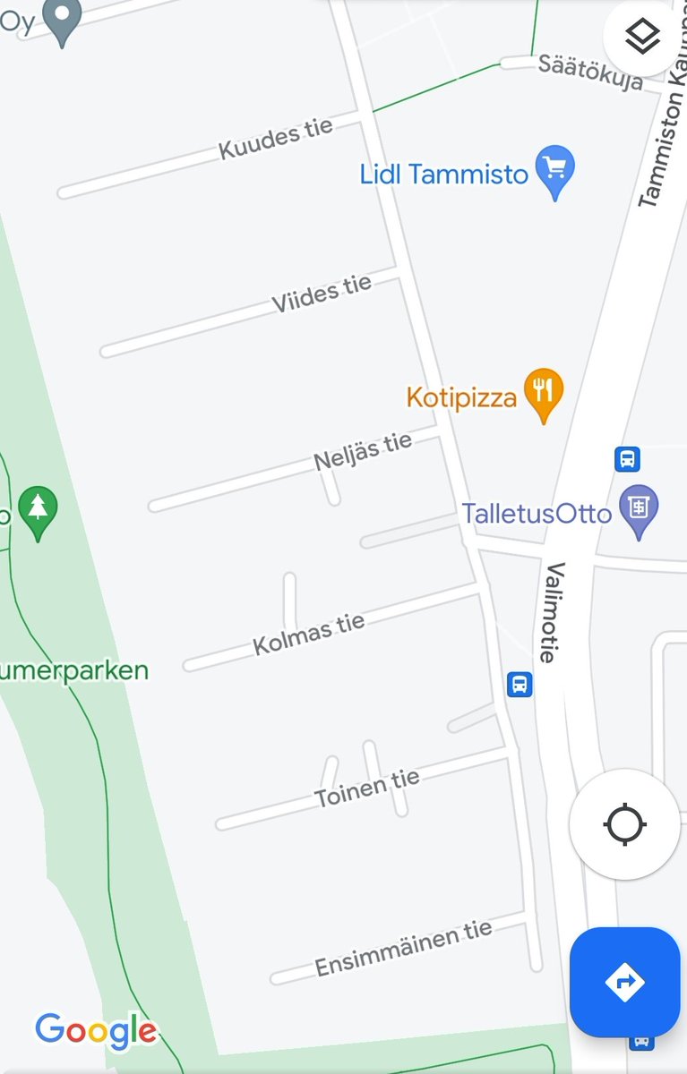 Arvostan vantaalaista tiestön nimeämisperinnettä.