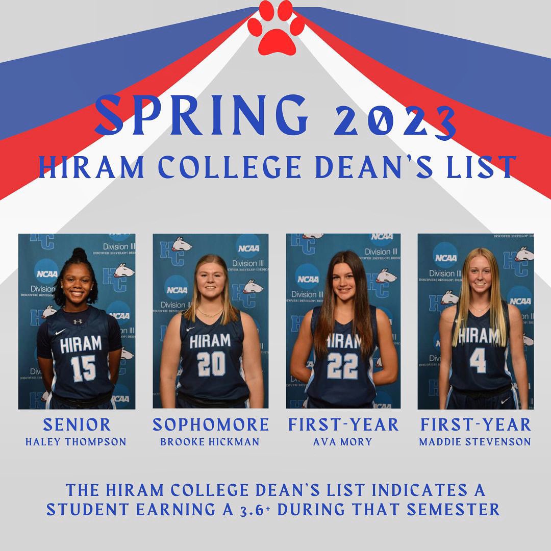 Congrats these student-athletes! They were named to the Dean’s List after the spring semester for completing 12+ hours of coursework with a GPA of 3.6 or better.

• Haley Thompson, SR
• Brooke Hickman, SO
• Ava Mory, FR
• Maddie Stevenson, FR

#hcwbb #family #studentathlete