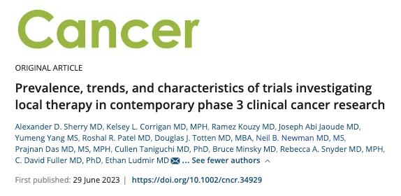 Thanks for your amazing support @DrEmmaHolliday and to the organizers at ARS for a great meeting. Want to learn more about the current state of PH3 oncology and what questions are being tested? Check out our study in @JournalCancer & read on for a brief 🧵 acsjournals.onlinelibrary.wiley.com/doi/10.1002/cn…