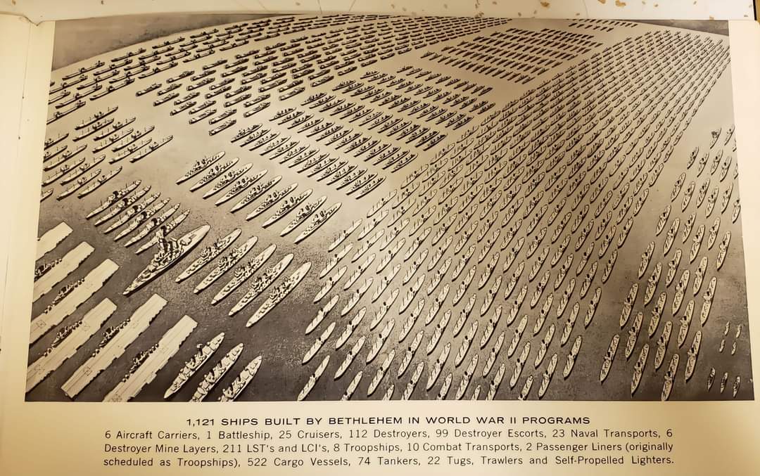 This is how many ships Bethlehem Steel built during WWII.

Amazing how fast we can go when we put our minds to it.