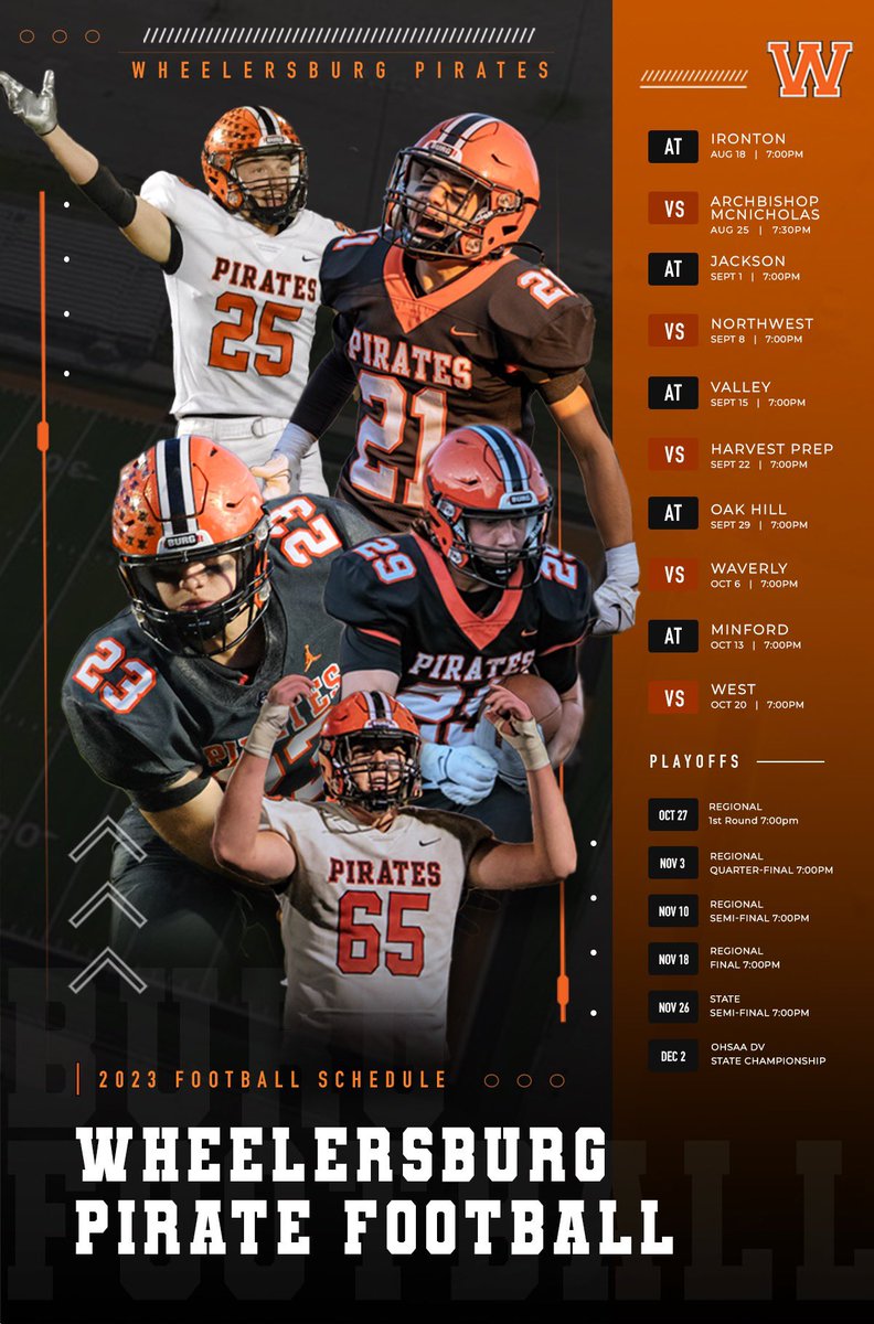 The official 2023 Wheelersburg Pirate football schedule! #GoBurg