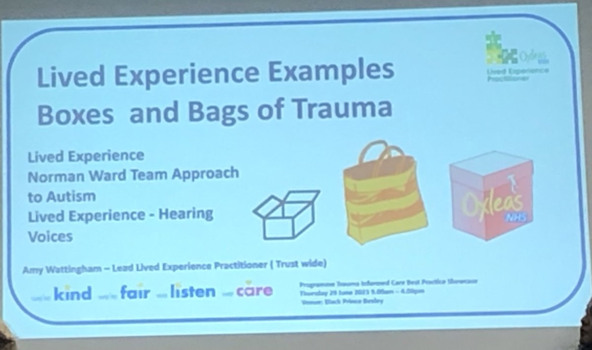 Grateful to have been part of the Trauma Informed care, Best practice showcase. Thank you to all speakers for the thought provoking presentations.<a href="/OxleasQM/">Oxleas Quality Management Team</a> @janewells99 <a href="/ChrisKapopo/">Xtine</a> <a href="/OxleasNHS/">Oxleas NHS</a> <a href="/andytrotter51/">Andy Trotter</a>