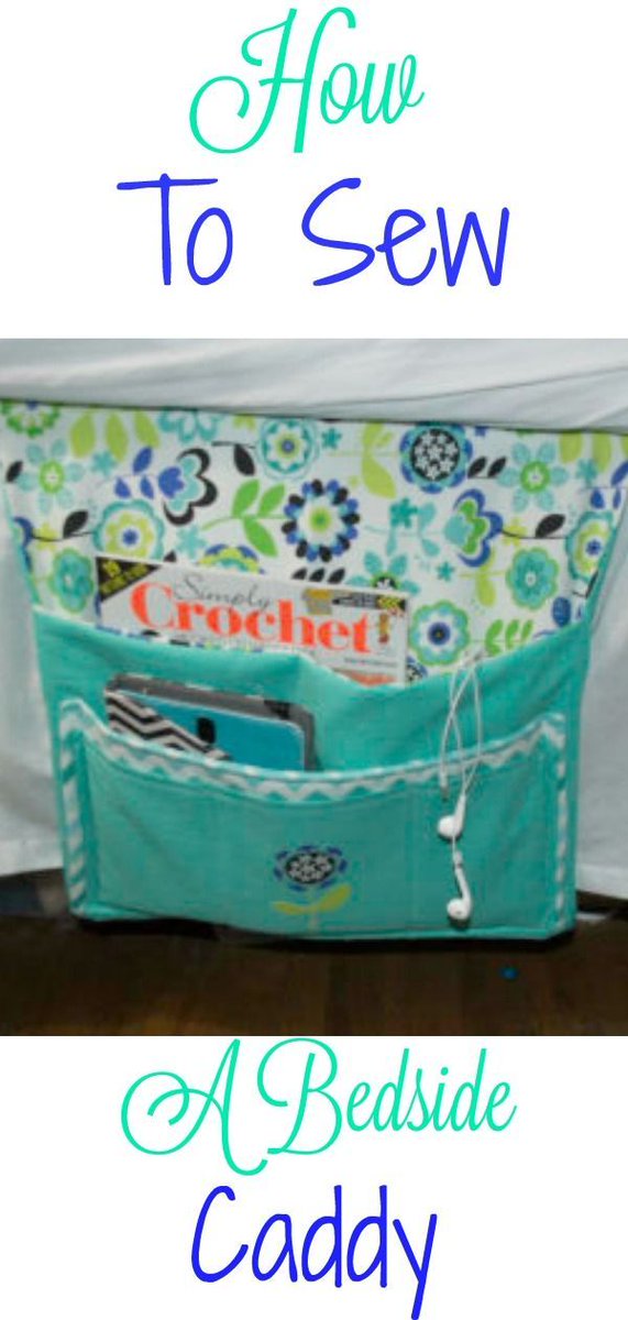 How to Sew a Bedside Caddy. #bedside #caddy #sewingtutorial #sewing dlvr.it/SrQQz3