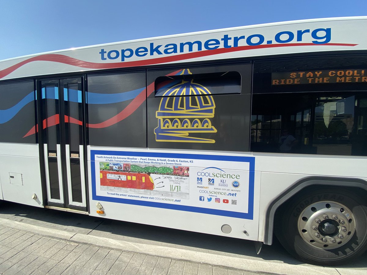 SandyGurss's tweet image. What a thrill to see PRMS #CoolScience art work on the #TopekaMetro Buses! Another VERY PRoud Rams’ Teacher moment! @USD449
