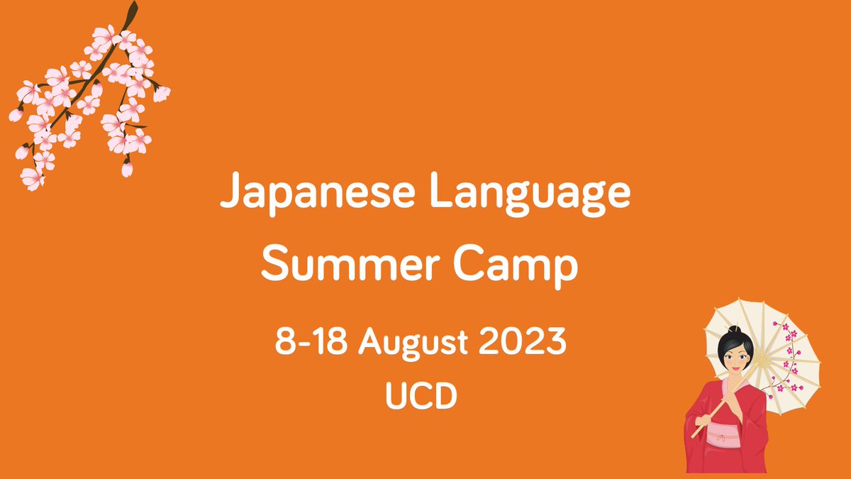 Are you a secondary school student interested in Japanese language and culture? Don't miss the fully-funded Japanese Summer Camp in UCD this August. For more info, click bit.ly/44q8BR6 #Japanese 
#日本語 #Japan #日本