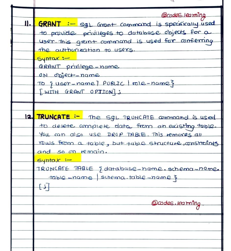 SecurityTrybe's tweet image. SQL Command Types
#Tech #Cybersecurity #Sql