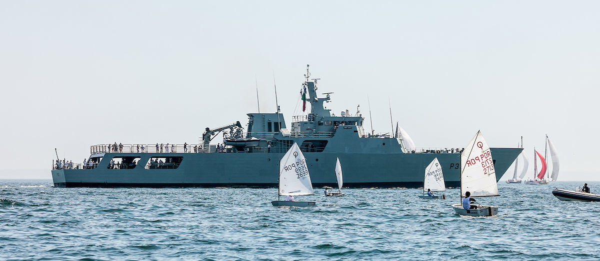 The 2023 edition of the Mirpuri Foundation Sailing Trophy will once again be officially open with the cannon fire from a Portuguese Navy Vessel, with the fleet of competitors lined up below.

What a way to start! 💣

#MFST #MFSailingTrophy #RacingForTheOcean  #MarineConservation