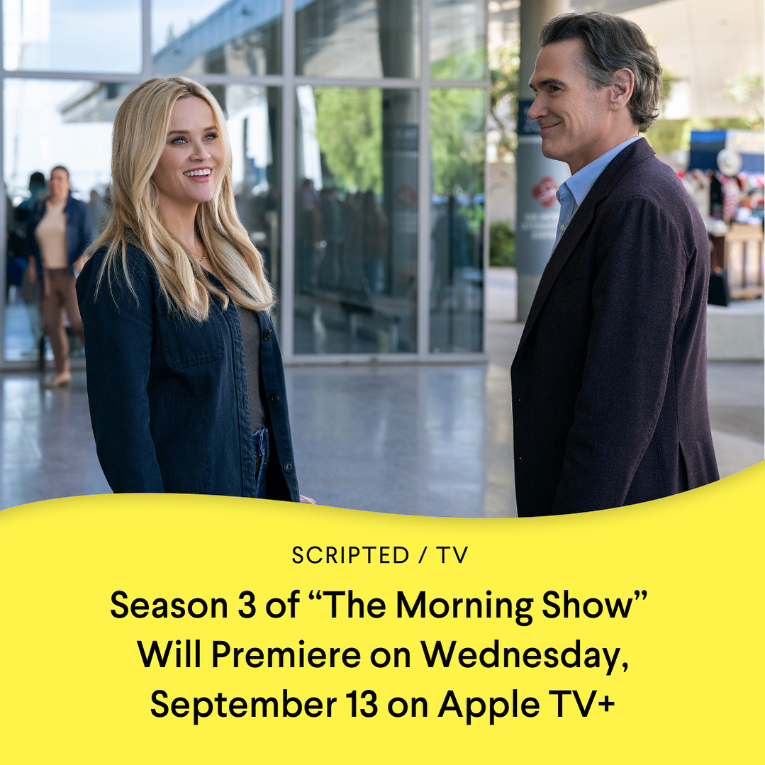 Breaking news!!! @TheMorningShow Season 3 will premiere on September 13 on @AppleTV 🗞️☀️👀