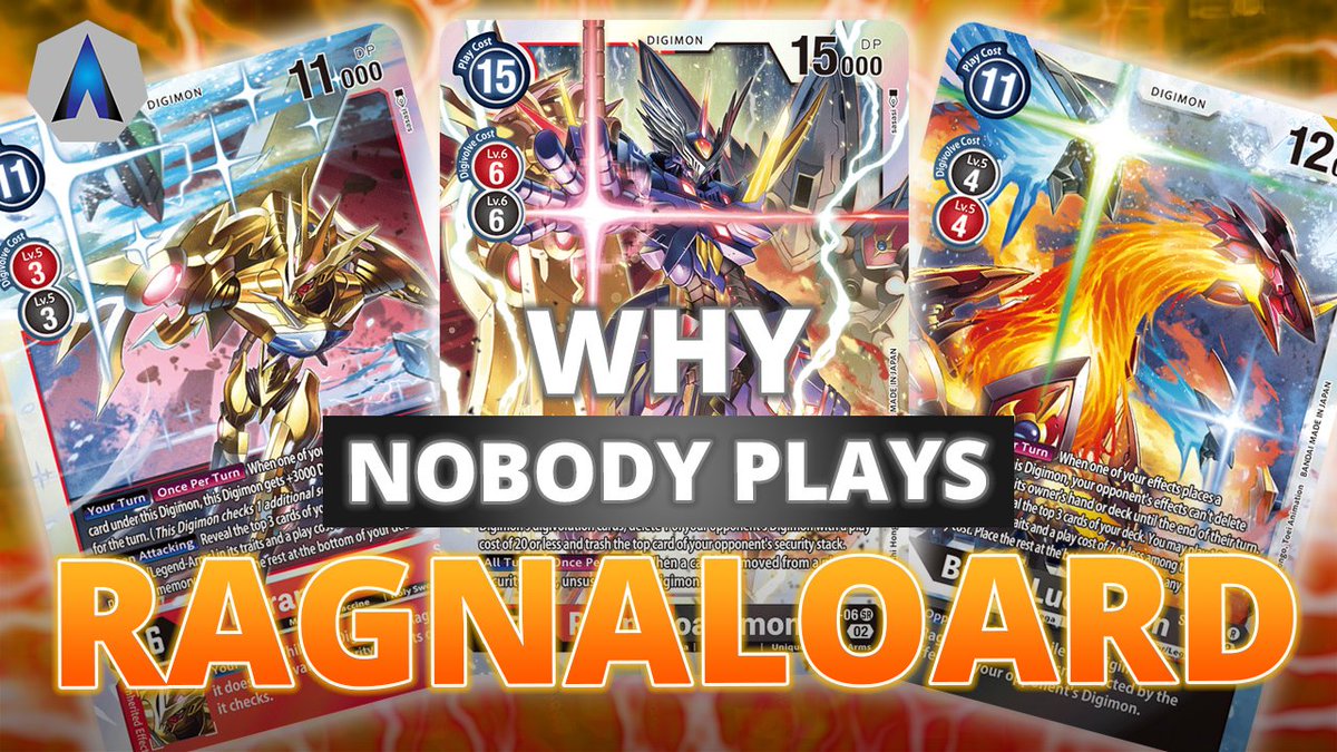 AVAULT7's tweet photo. Welcome to the 3rd episode of Why Nobody Plays! This time we will be talking about #RagnaLoardmon, but more specifically the Legend-Arms archetype and core.
https://t.co/iEvbHUf7z2
#digimon #digimoncardgame #digimontcg #digimoncard #digimoncards #digimoncardgame2020 https://t.co/FncOGzWGao