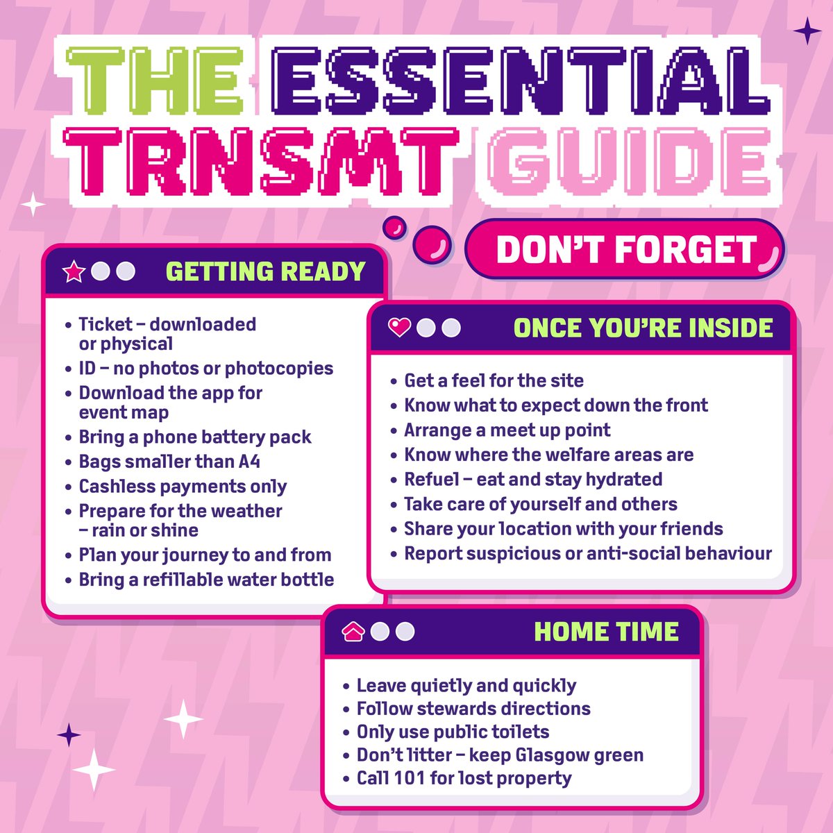 Whether you’re a festival newbie or finally getting round to ticking TRNSMT off the bucket list, here’s our ultimate guide!

Read More ~ trnsmt.co/essential-guide