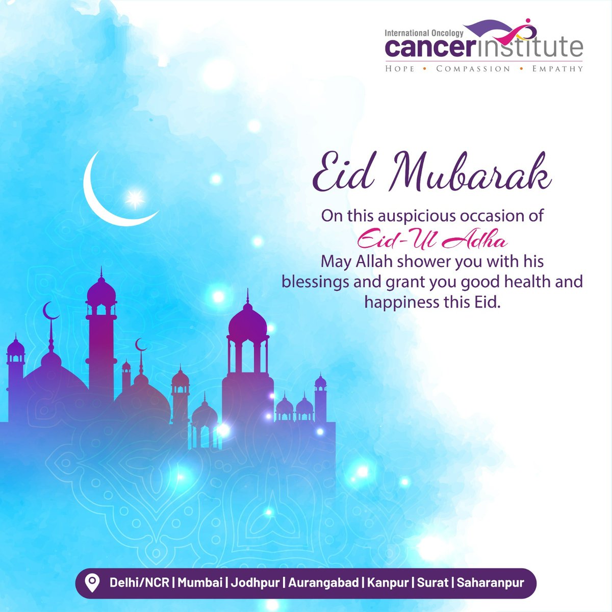 IOCI_India's tweet photo. IOCI wishes you all a Happy Eid-Ul Adha.May the joy of Eid-Ul Adha fill your heart and the blessings of Allah bring you abundant health and happiness. Eid Mubarak
#IOCI #HappyEidUlAdha #EidMubarak #Eid2023 #FestiveVibes https://t.co/D05C4jLN2O