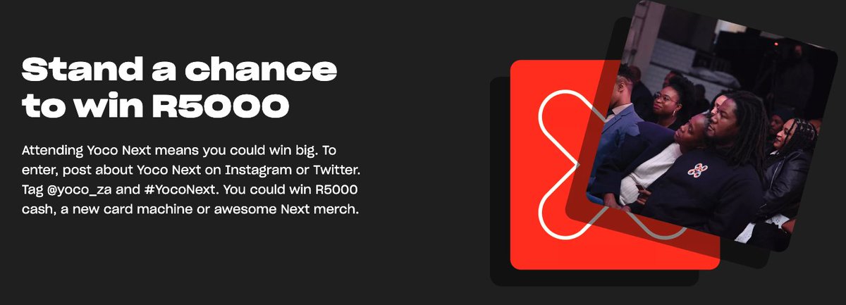 Next is now and you could win big! 🤩
Join us tonight as we celebrate progress here: yoco.com/za/yoco-next/
#YocoNext #CelebratingProgress