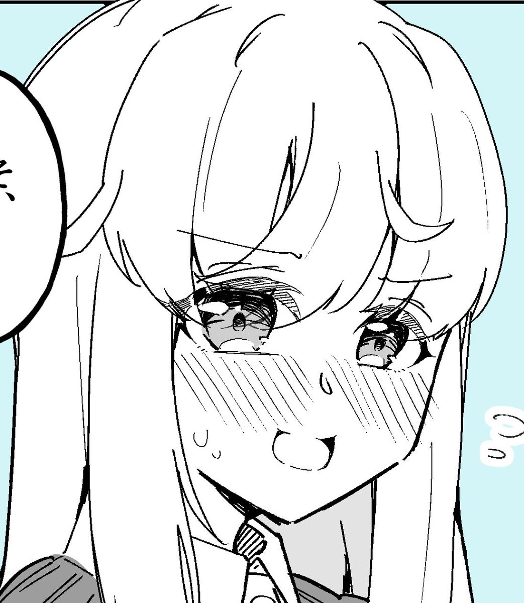 まっすぐめの斜線が好き
#ほっぺの斜線はかわいい 