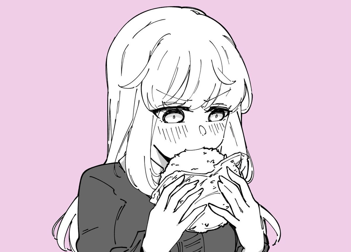 まっすぐめの斜線が好き
#ほっぺの斜線はかわいい 