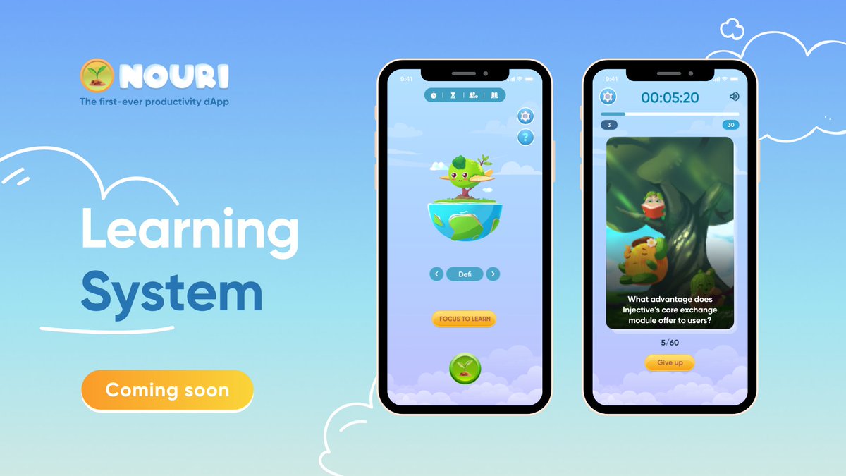 nouri_inj's tweet image. You might not want to miss this ~~ ✨
📚Explore #Injective & its projects, and the exciting world of cryptocurrencies on Nouri #LearningSystem
Engage in skill-building activities during Focus mode, acquiring knowledge, developing skills, and fostering personal growth💪