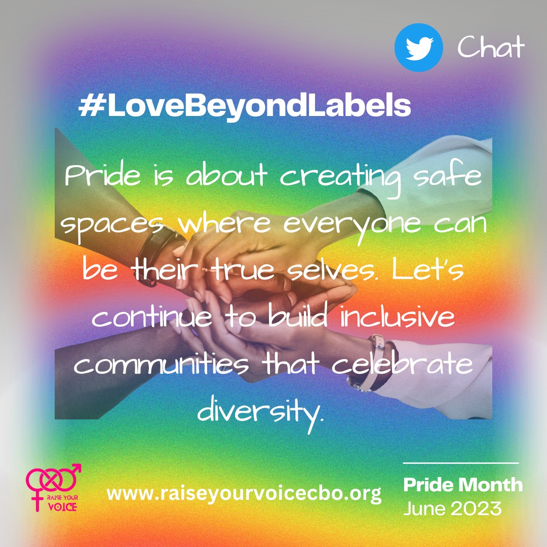 Pride is about creating safe spaces where everyone can be their true selves #LoveBeyondLabels @RaiseYourV_oice