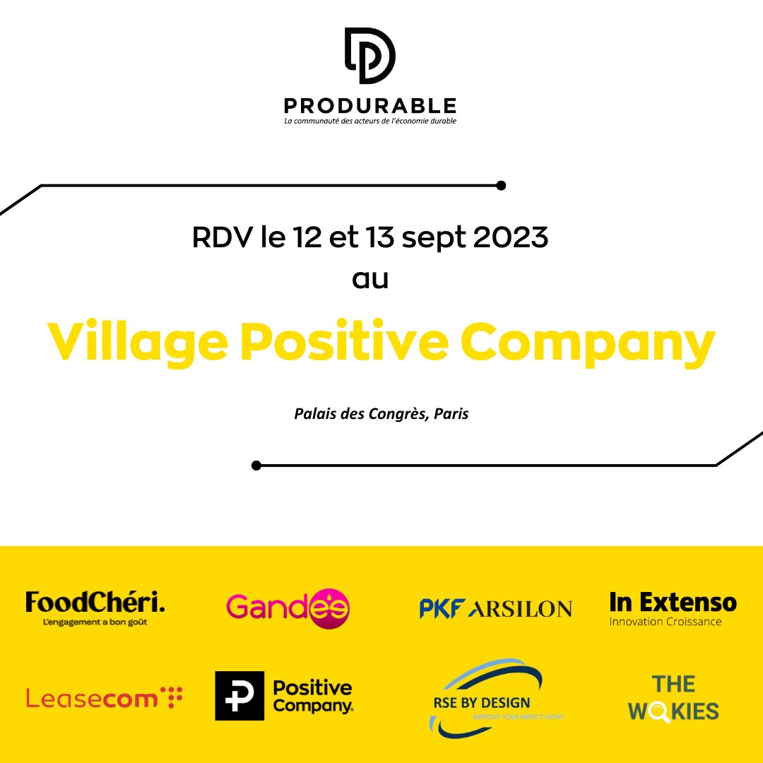 Layticiaudibert's tweet image. Gandee est fier d'annoncer sa participation au Salon Produrable, le grand rassemblement de l'économie durable, les 12-13 septembre au Palais des Congrès, dans le cadre du Village @pwp_France. 🤩

À bientôt les Gandee Do-Gooders !🤗

#positivecompany #produrable #palaisdescongrès