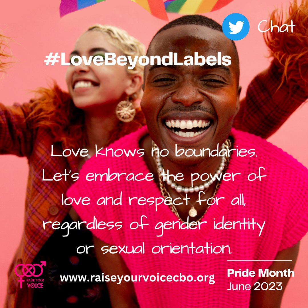 The beauty of love lies in its ability to see beyond labels and connect souls. Let's celebrate love's vastness and inclusivity.
#LoveBeyondLabels @RaiseYourV_oice