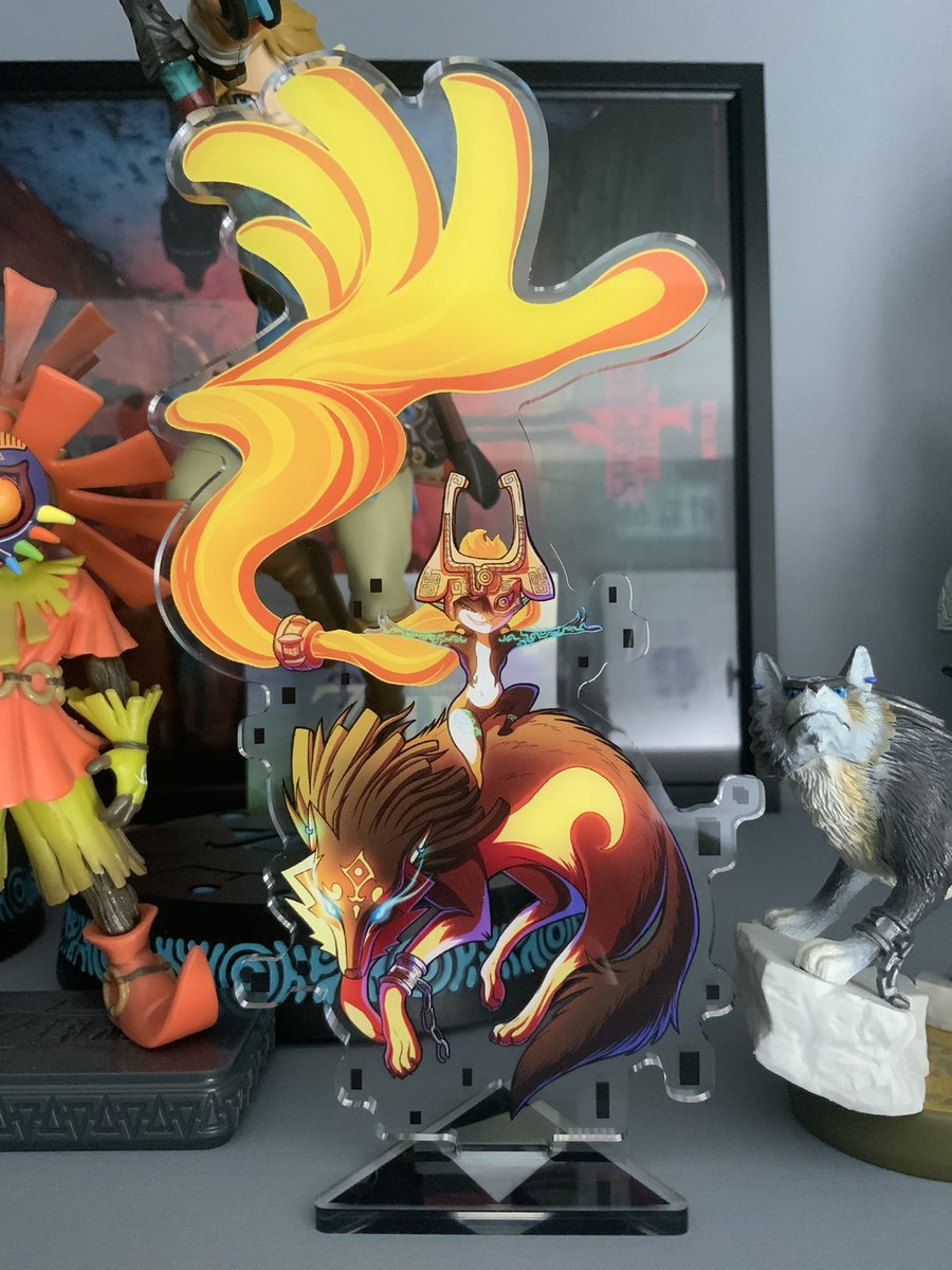 The Wolf Link and Midna Standee sold out last month but will be returning to my shop later this year. Thank you to those who bought! 🤍 #zelda #twilightprincess