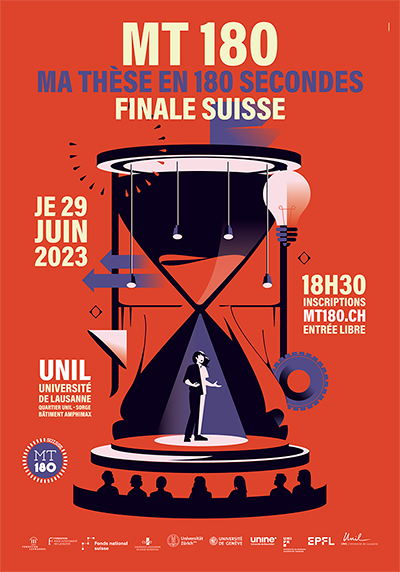 C'est ce soir à l'<a href="/unil/">Université de Lausanne</a> !!!

La finale suisse de ma thèse en 180 secondes <a href="/MT180ch/">MT180 Suisse</a> à 18h30 au bâtiment Amphimax. 

Bonne chances à nos trois candidat·e·s : Charline Carron, Sarah Koller et Arnaud Lyon! 

Il reste encore des places ⬇️
mt180.ch/finale2023/