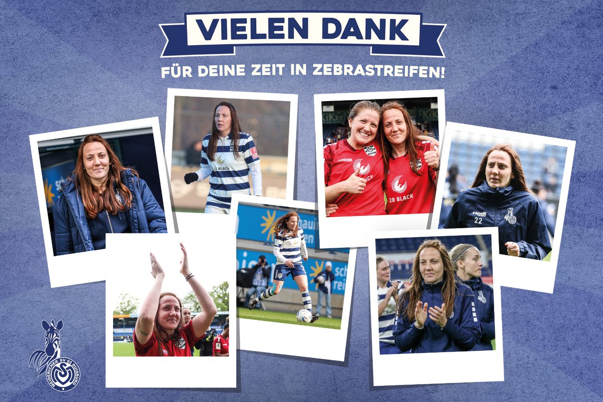 MSVDuisburg's tweet photo. Wir verabschieden uns von drei unserer #ZebraFrauen: Dörthe #Hoppius, Marija #Ilic und Joyce #Prabel verlassen den MSV nach jeweils einem Jahr in #Zebrastreifen! Wir danken euch für euren Einsatz und wünschen alles Gute für die Zukunft! 🍀💙
#WeilDUesBist https://t.co/r2z0nuGoSs