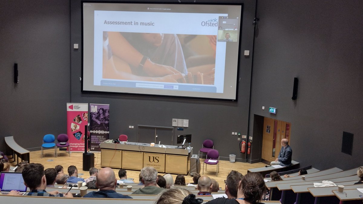 WestSussexMusic's tweet photo. We're thrilled to welcome Christopher Stevens from @Ofstednews at our conference this morning, in partnership with @createmusicUK 🤝 https://t.co/EekscQfqWL