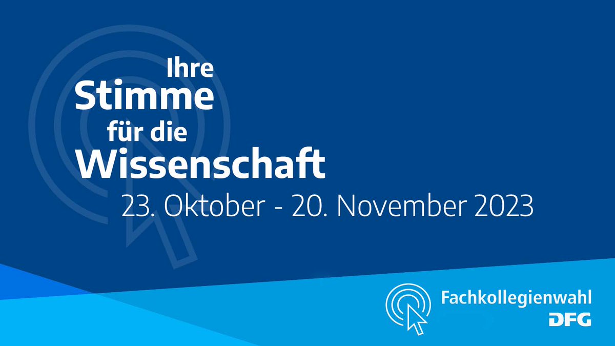 Der #DFG-Senat hat die Kandidierenden-Liste mit 1642 Personen für die #Fachkollegienwahl 2023 verabschiedet. Rd. 150 000 wahlberechtigte Wissenschaftler:innen können wählen, wer ihr Fach in den nächsten 4 Jahren in den DFG-Fachkollegien vertreten soll: ➡️dfg.de/dfg_profil/gre…