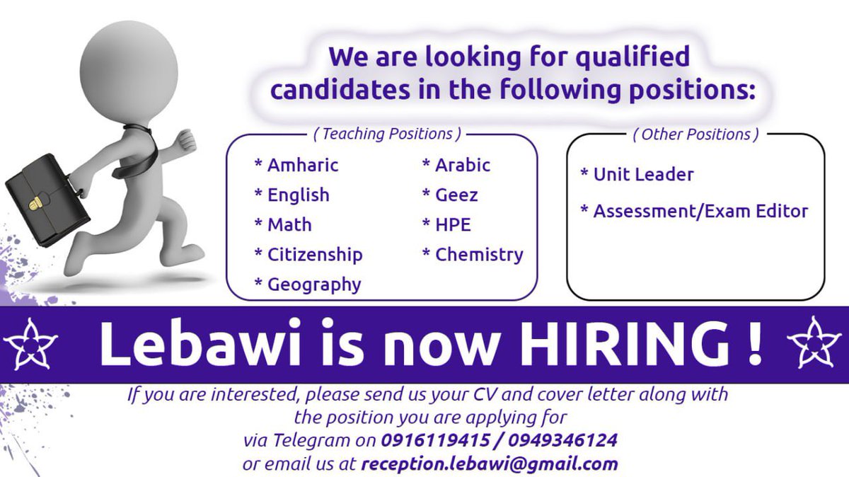 Great teachers WANTED!
#Education #Ethiopia