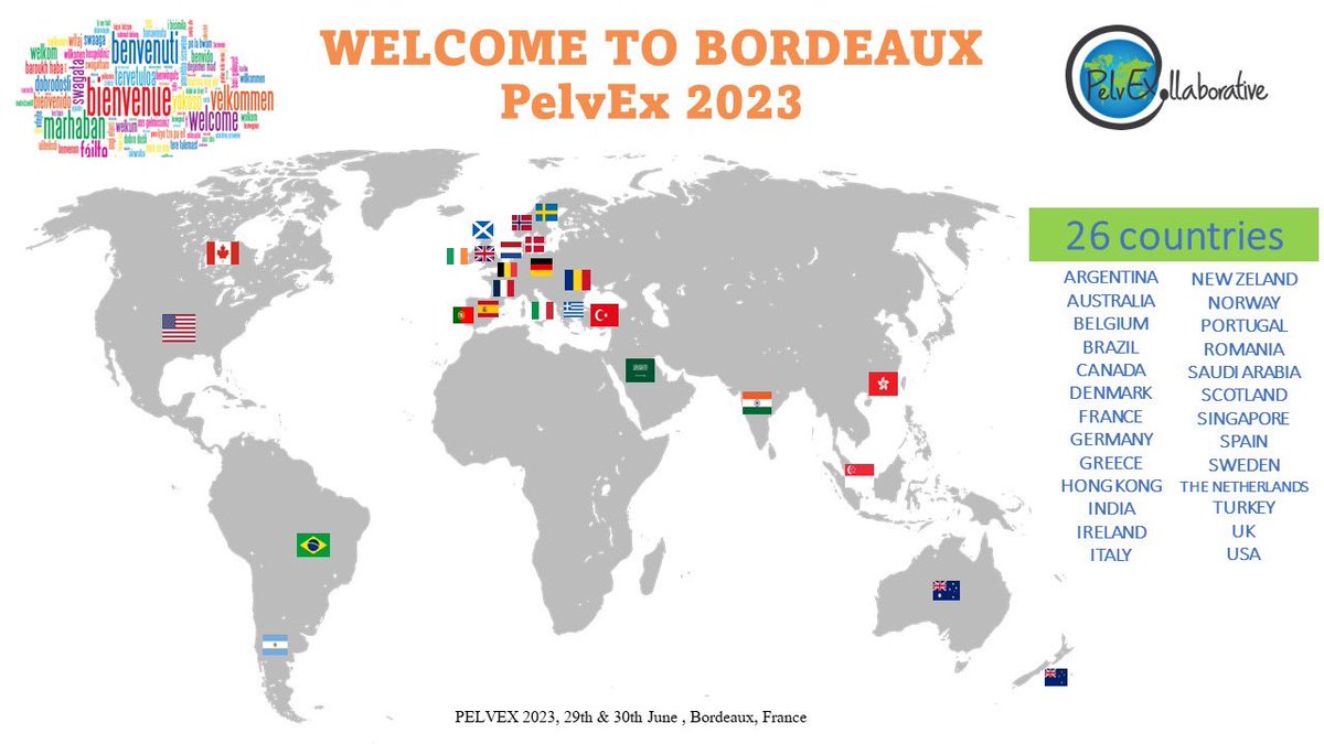 Day 1 of our annual @PelvExGroup meeting in Bordeaux. So honored to host it this year with an amazing program @des_winter @mekelly123 @DeenaHarji @TejedorPat @AaronQuyn @SatishWarrier @cherrykoh @GabrielleVanRam @Jordanfletch6 @evaangenete @BordeauxCI